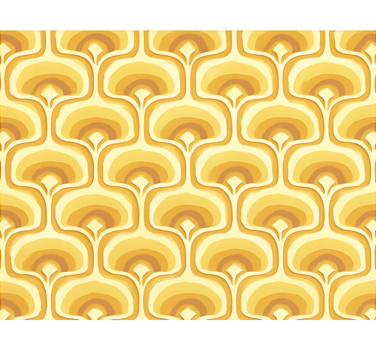 Tenda a rullo gialla motivo giallo retro - TenStickers