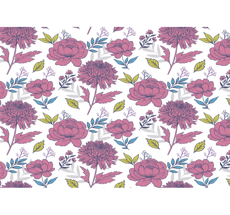 Tenda a rullo cucina grande motivo fiori multicolore - TenStickers