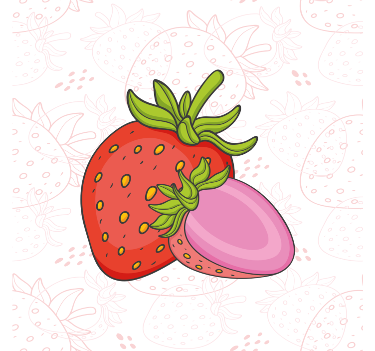 Tenda a rullo cucina fragole rosse e rosa seamless - TenStickers