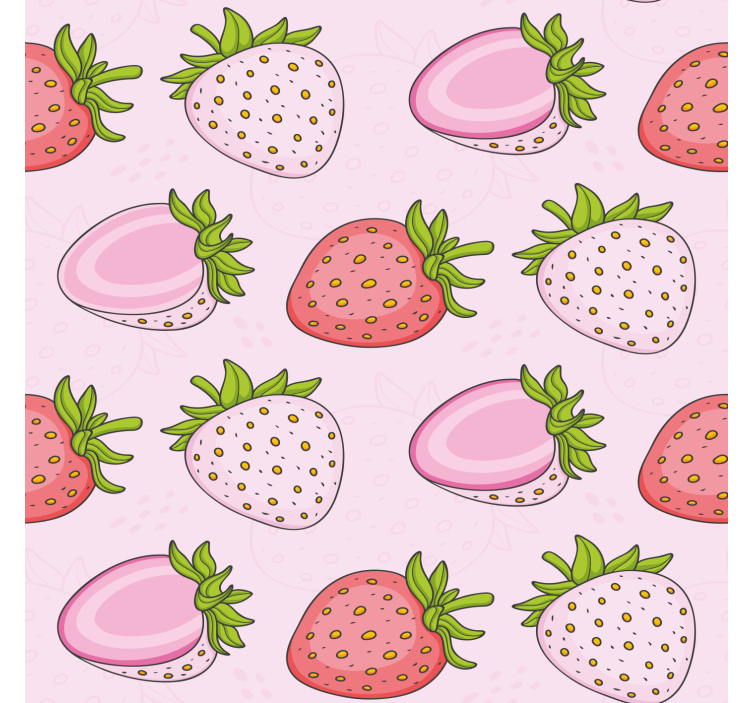 Tenda a rullo cucina fragole rosa e rosse senza cuciture - TenStickers