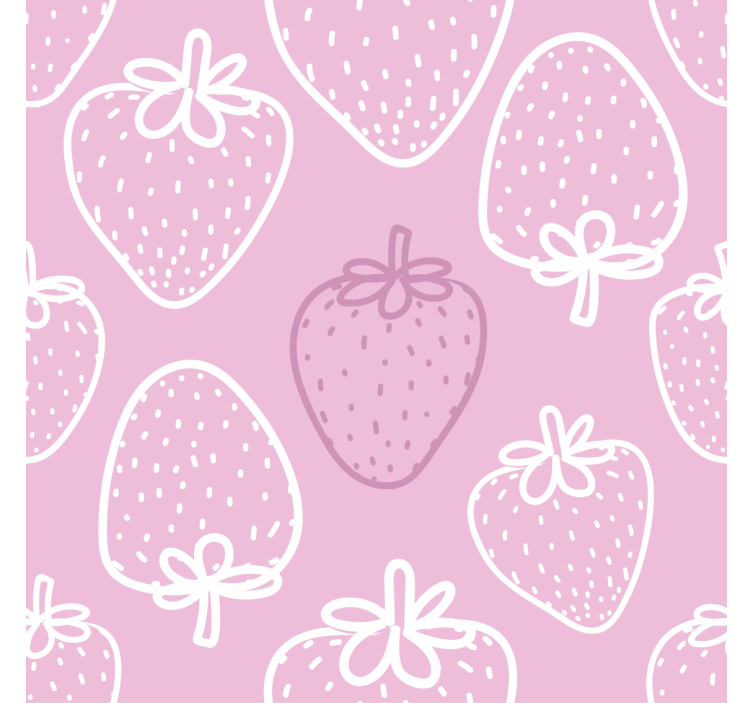 Tenda a rullo cucina motivo fragole rosa senza cuciture - TenStickers