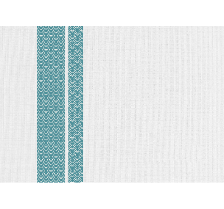 Tenda a rullo bianca strisce blu su sfondo bianco - TenStickers