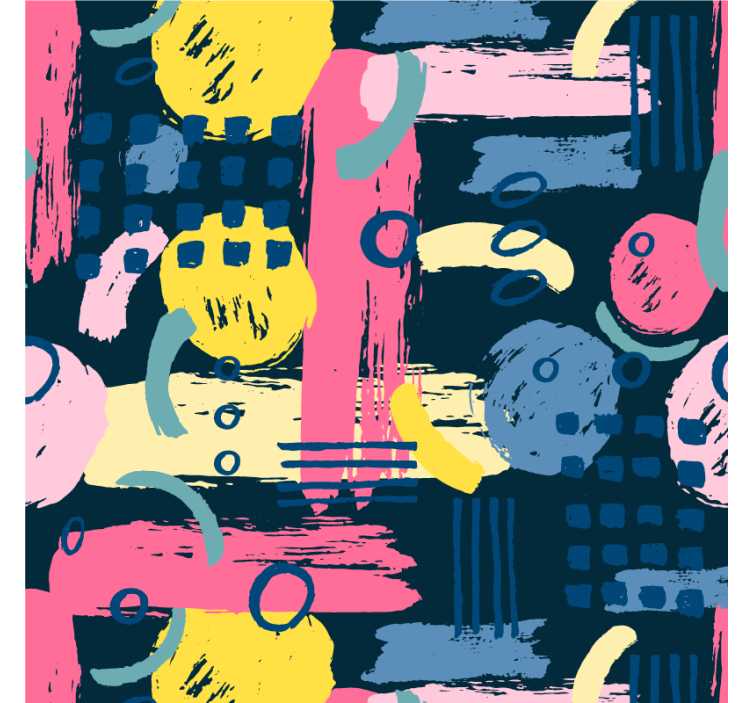 Tenda a rullo soggiorno astratta colorata - TenStickers