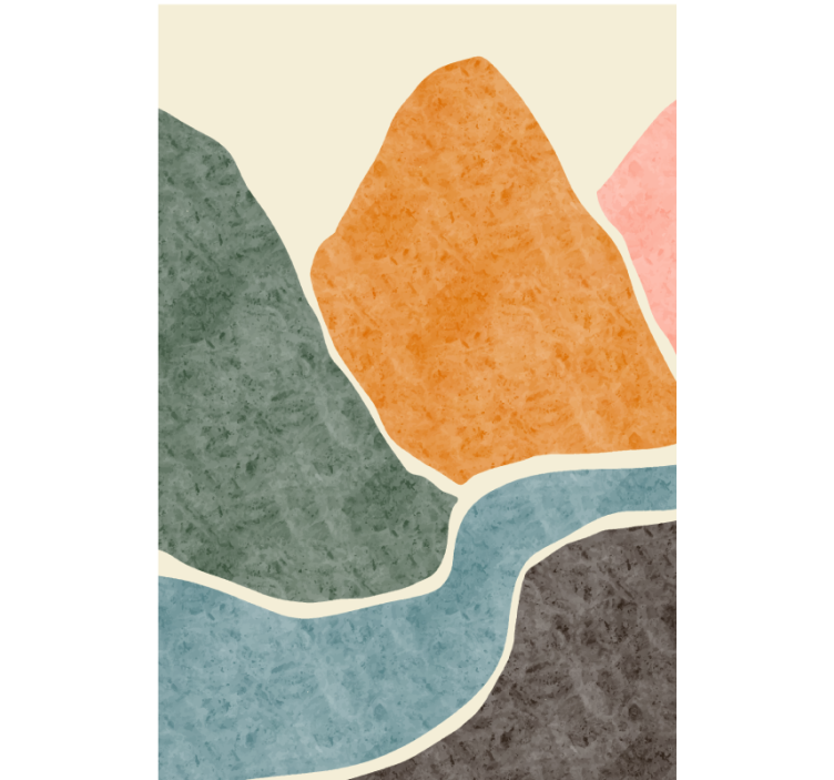 Tenda a rullo soggiorno pittura moderna astratta - TenStickers