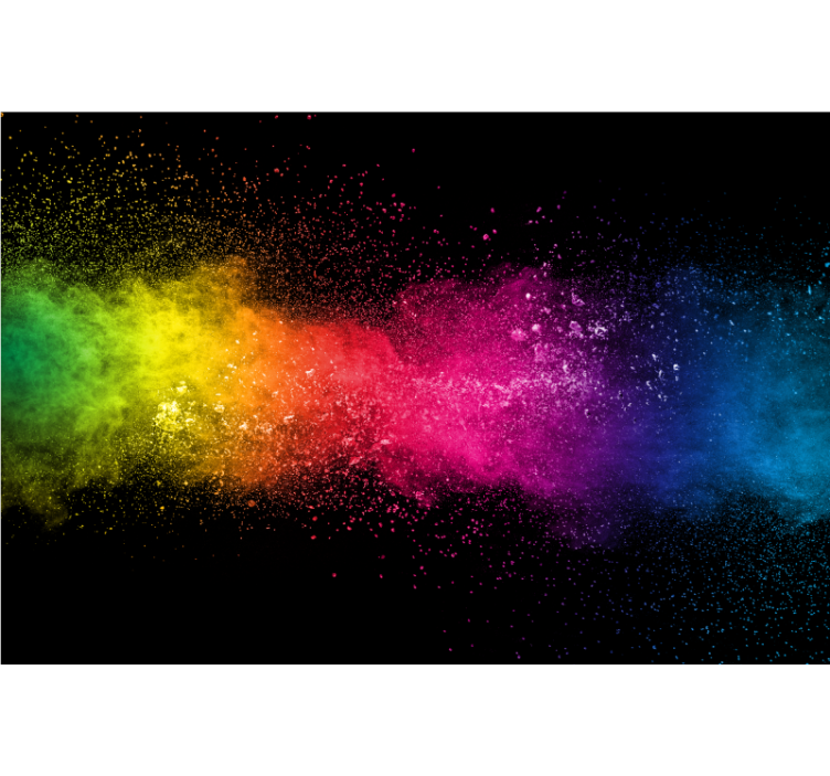 Tenda a rullo soggiorno esplosione multicolore - TenStickers