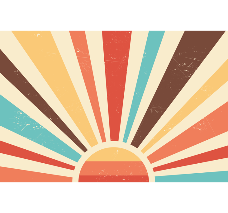 Tenda a rullo soggiorno tramonto vintage astratto - TenStickers