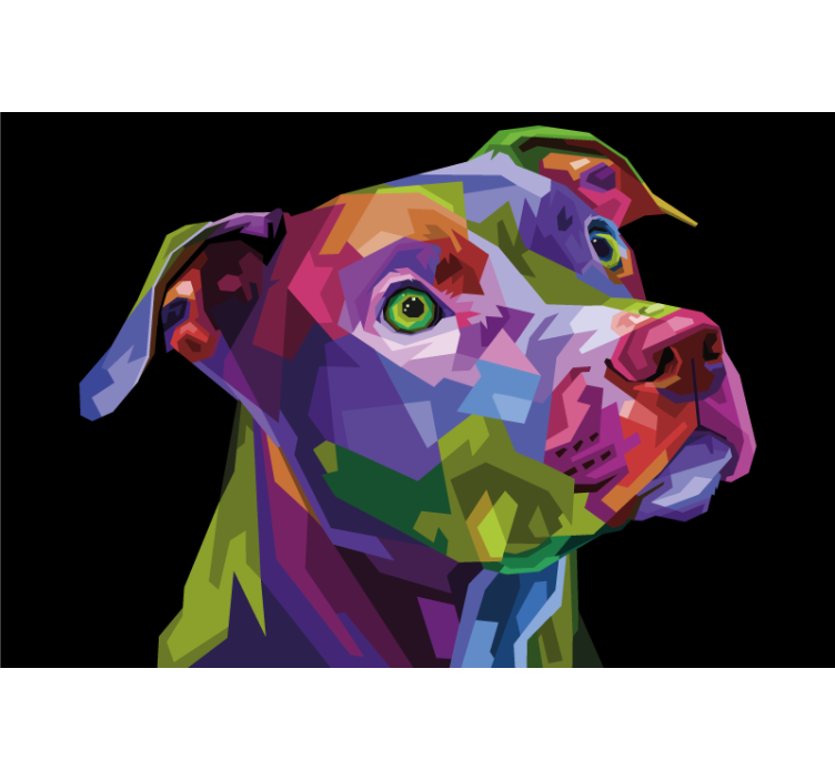 Tenda a rullo soggiorno cani pitbull multicolore - TenStickers