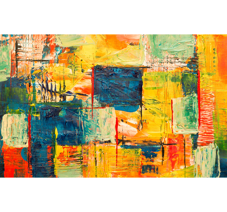 Tenda a rullo soggiorno mosaico colorato - TenStickers