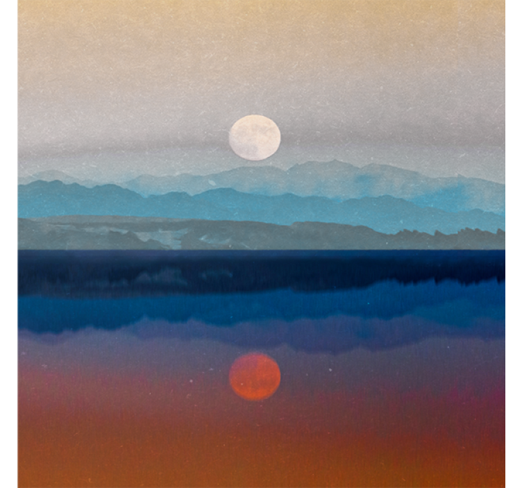 Tenda a rullo soggiorno design luna spaziale - TenStickers