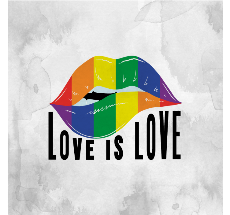 Tenda a rullo soggiorno concetto labbra pride day - TenStickers