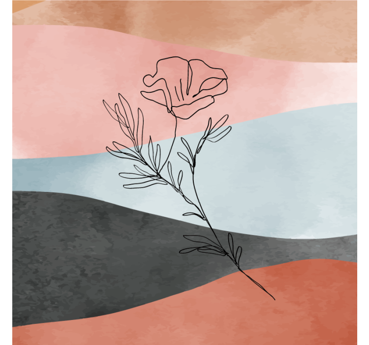 Tenda a rullo soggiorno pittura astratta acquerello - TenStickers