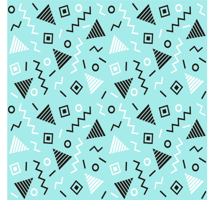 Tenda a rullo soggiorno motivo memphis anni '80 - TenStickers