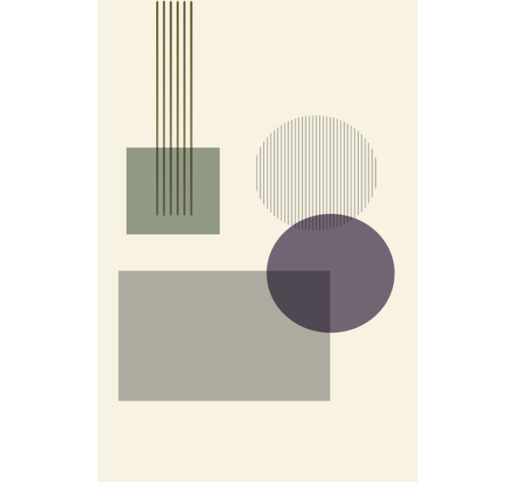 Tenda a rullo soggiorno forme geometriche morbide - TenStickers