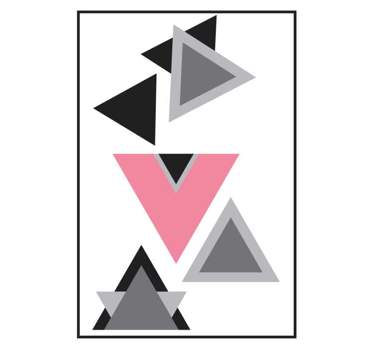 Tenda a rullo soggiorno arte astratta triangoli - TenStickers