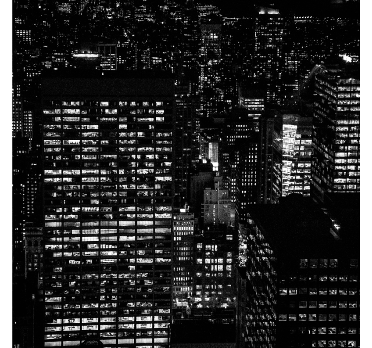 Tenda a rullo soggiorno città - TenStickers