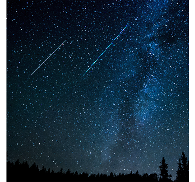 Tenda a rullo soggiorno paesaggio di stelle cadenti - TenStickers