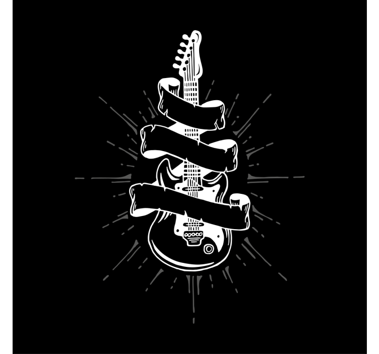 Tenda a rullo soggiorno chitarra - TenStickers