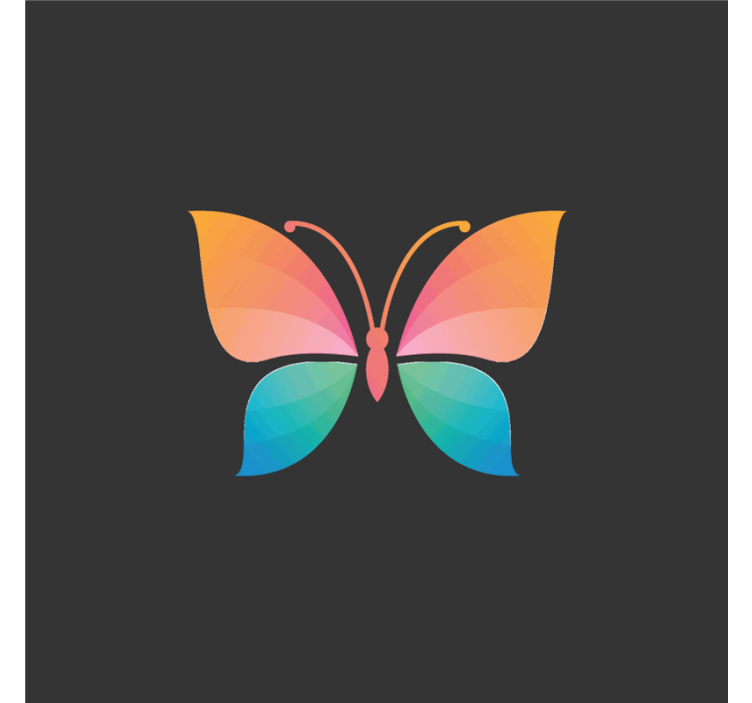 Tenda a rullo soggiorno farfalla colorata cromatica - TenStickers