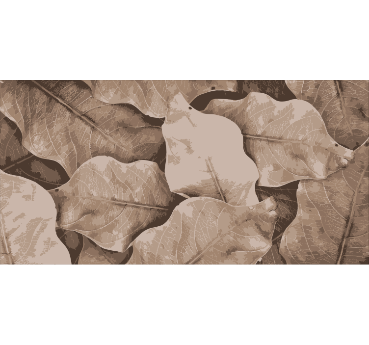 Tenda a rullo soggiorno foglie secche beige - TenStickers