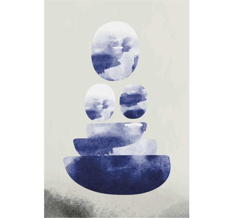 Tenda a rullo soggiorno forma blu - TenStickers