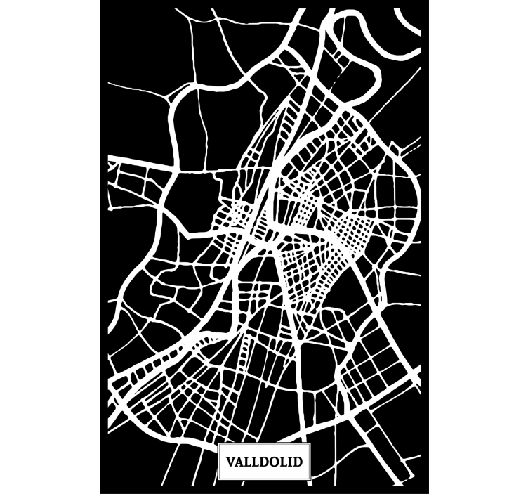Tenda a rullo soggiorno mappa topografica valladolid - TenStickers