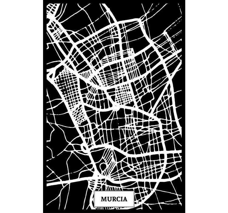 Tenda a rullo soggiorno mappa topografica murcia - TenStickers
