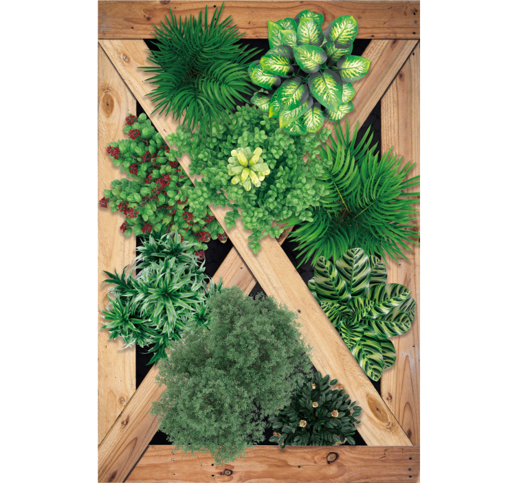 Tenda a rullo soggiorno giardino rustico - TenStickers