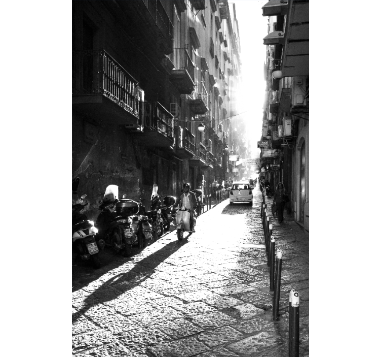 Tenda a rullo soggiorno vintage napoli - TenStickers