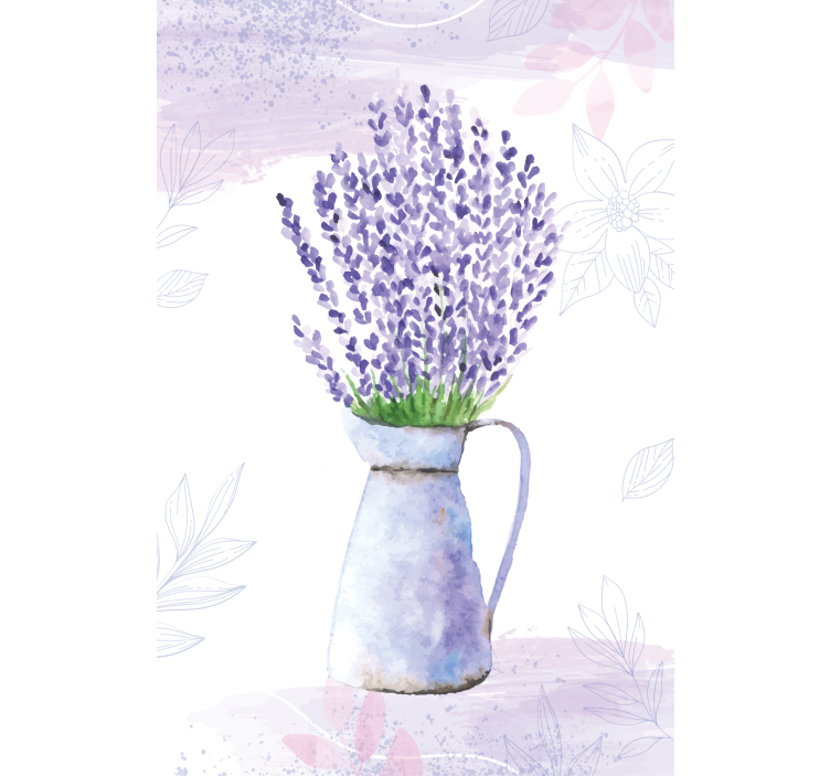 Tenda a rullo soggiorno vaso di lavanda - TenStickers