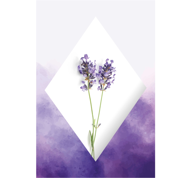 Tenda a rullo soggiorno lavanda collage acquerello - TenStickers