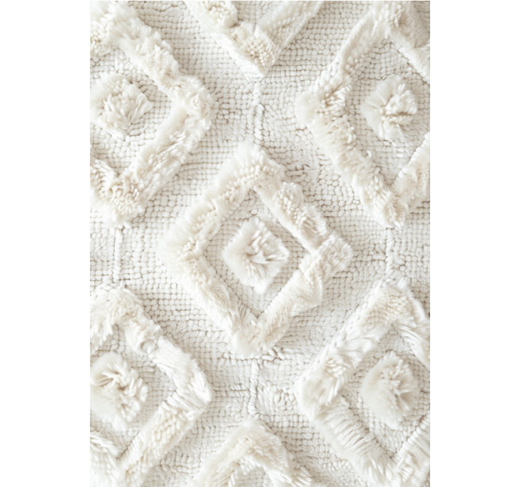 Tenda a rullo bianca motivo a diamante - TenStickers