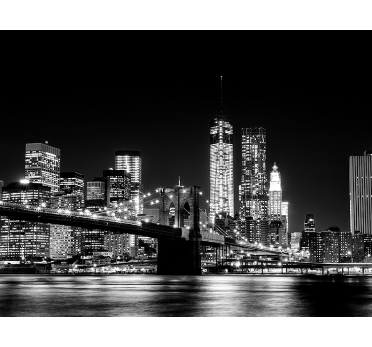 Tenda a rullo nera fotomurale new york est - TenStickers