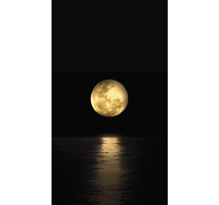 Tenda a rullo nera luce d'oro della luna - TenStickers
