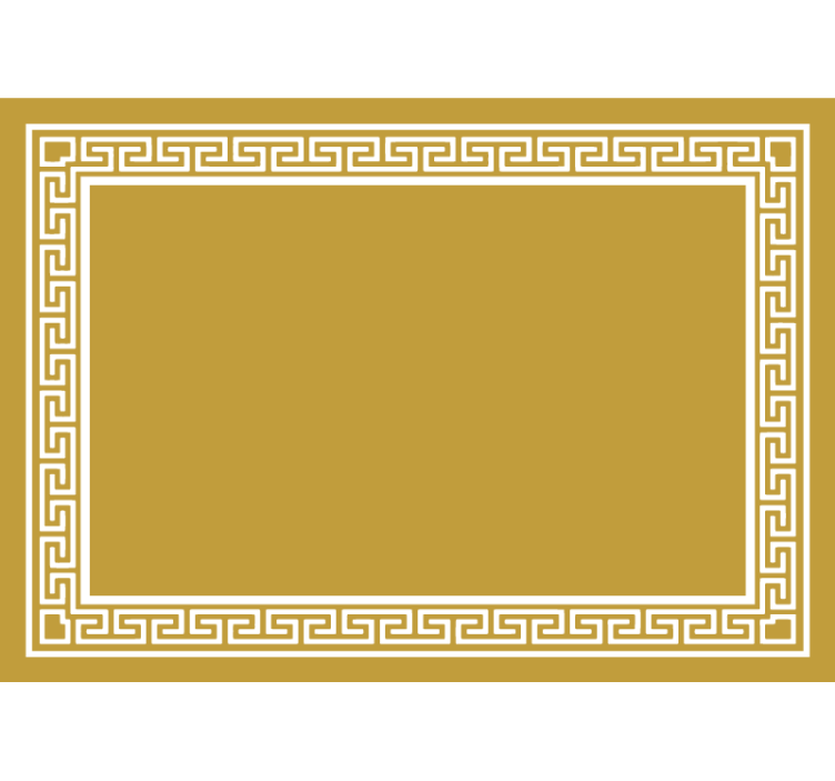 Tenda a rullo gialla design greco - TenStickers