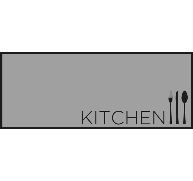 Tenda a rullo grigia testo cucina grigia - TenStickers