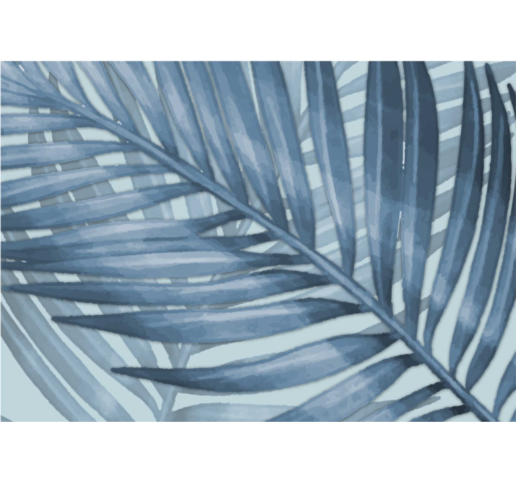 Tenda a rullo blu foglia tropicale blu - TenStickers