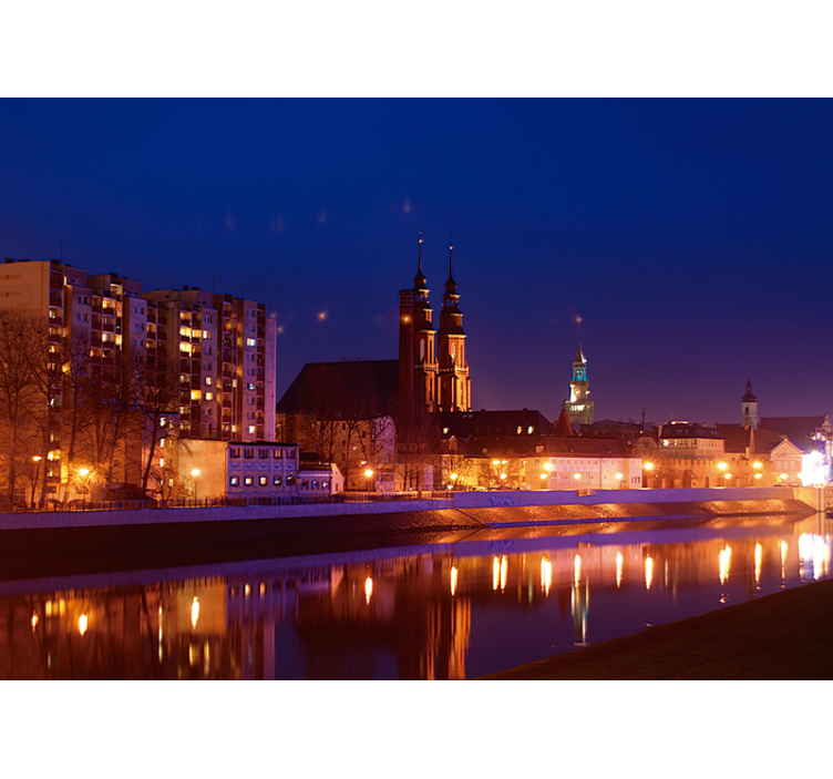 Tenda a rullo blu opole dopo il tramonto - TenStickers