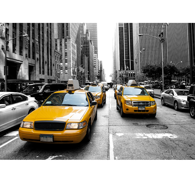 Tenda a rullo soggiorno taxi di new york - TenStickers