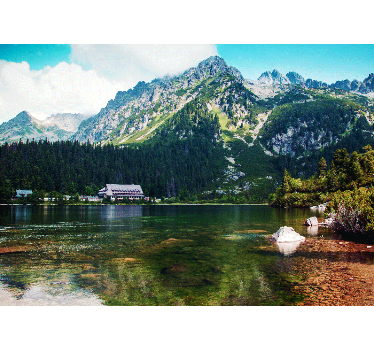 Tenda a rullo soggiorno lago dei tatry polacchi - TenStickers