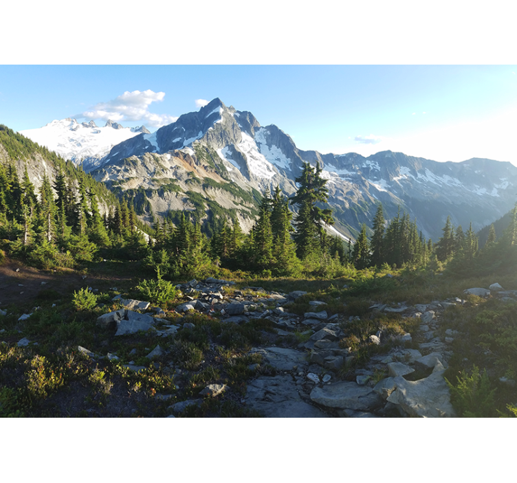 Tenda a rullo soggiorno paesaggio montano bellissimo - TenStickers