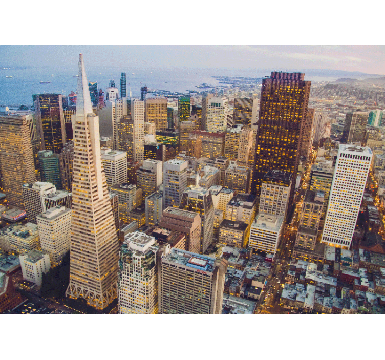 Tenda a rullo soggiorno grattacieli di san francisco - TenStickers