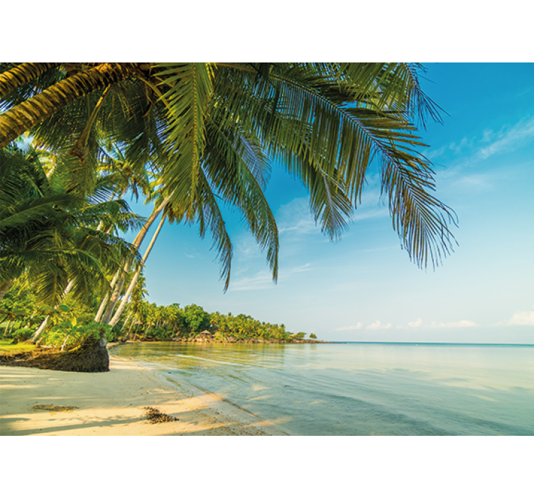 Tenda a rullo soggiorno paradiso sereno nel mare - TenStickers