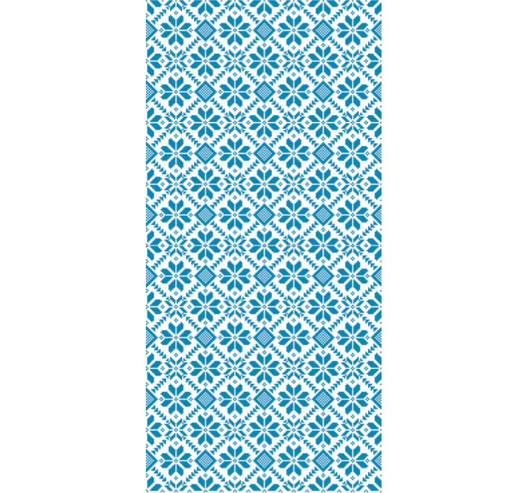 Tenda a rullo blu motivo piastrelle blu - TenStickers