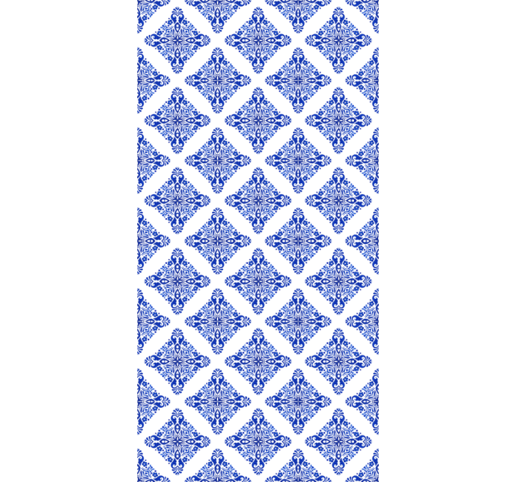 Tenda a rullo blu a motivi blu - TenStickers