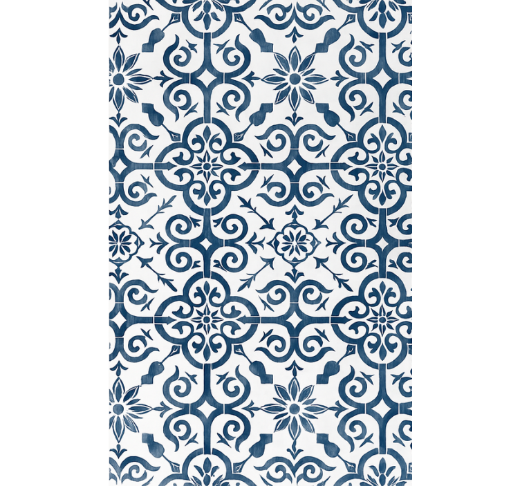 Tenda a rullo blu piastrelle marocchine blu - TenStickers