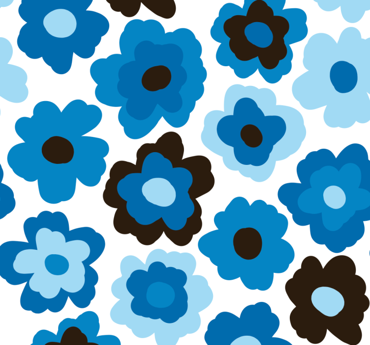 Tenda a rullo blu papavero blu - TenStickers