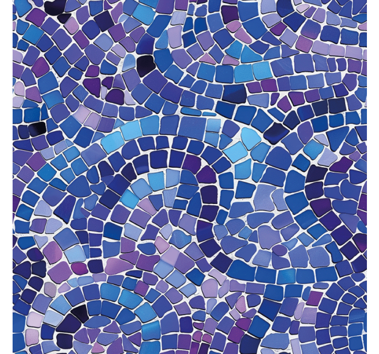 Tenda a rullo blu effetto mosaico - TenStickers