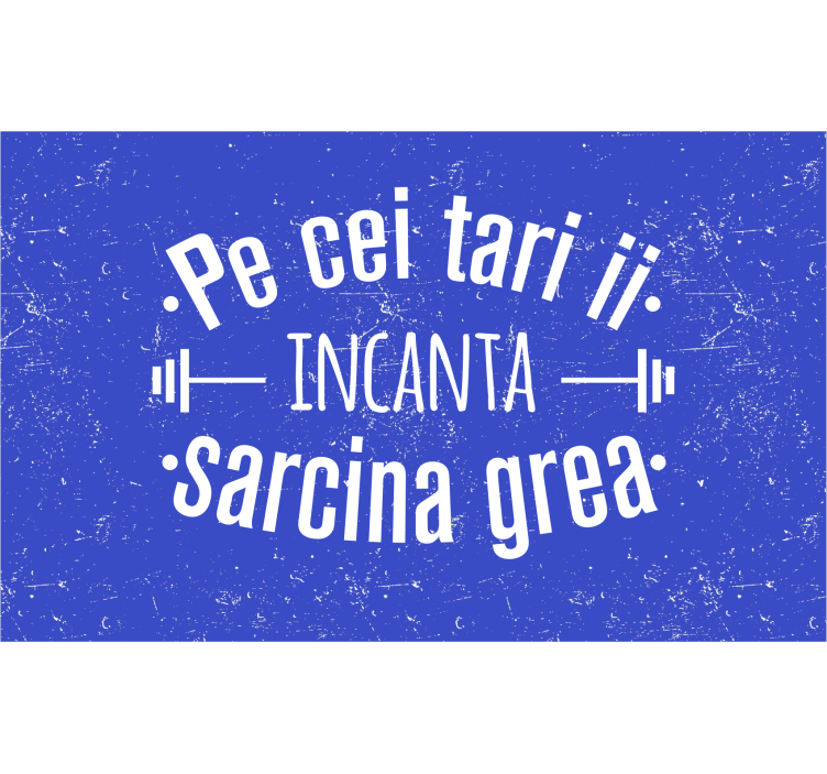 Tenda a rullo blu per i forti incanta il peso pesante - TenStickers