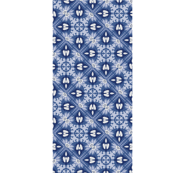 Tenda a rullo blu ornamentale - TenStickers
