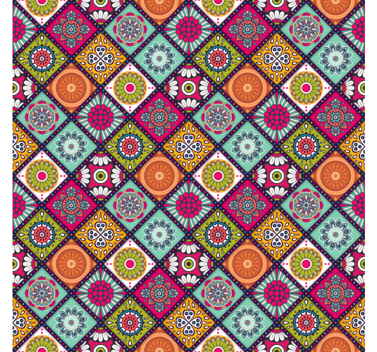 Tenda a rullo camera da letto motivo mandala colorato - TenStickers